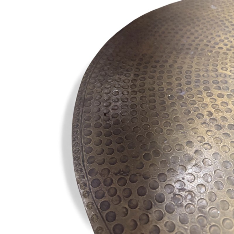 Hammered Brass Drum Table