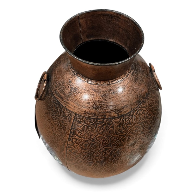 Embossed Copper Water Pot