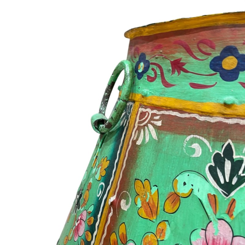 Hand-Painted Metal Water Pot