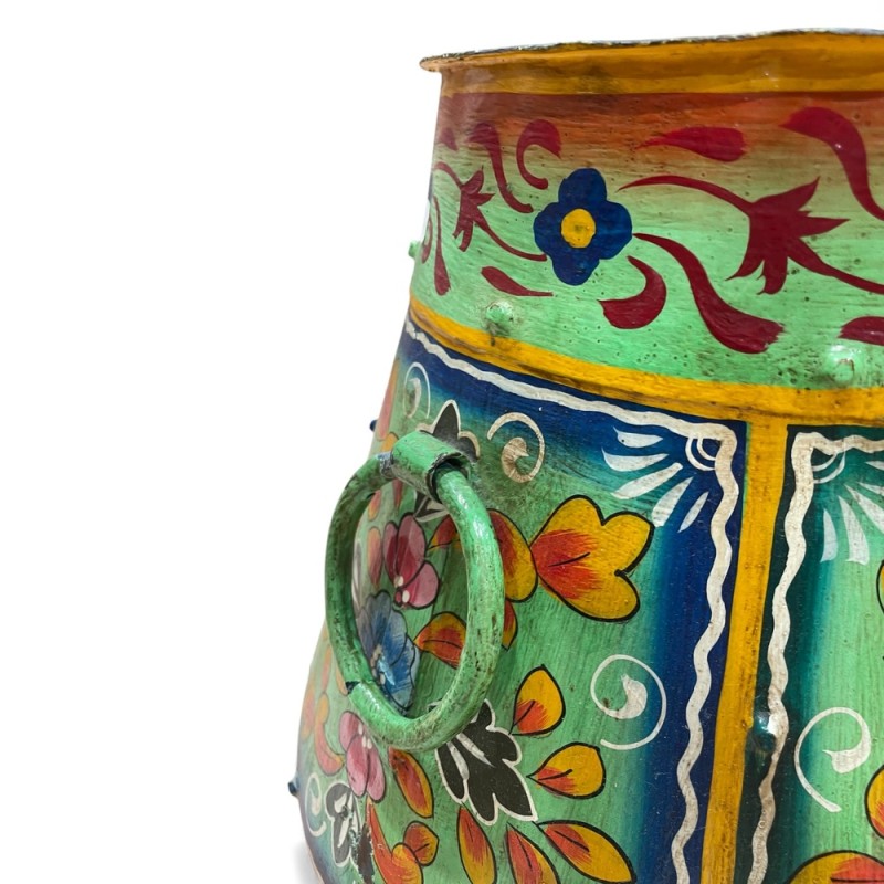 Hand-Painted Floral Pot