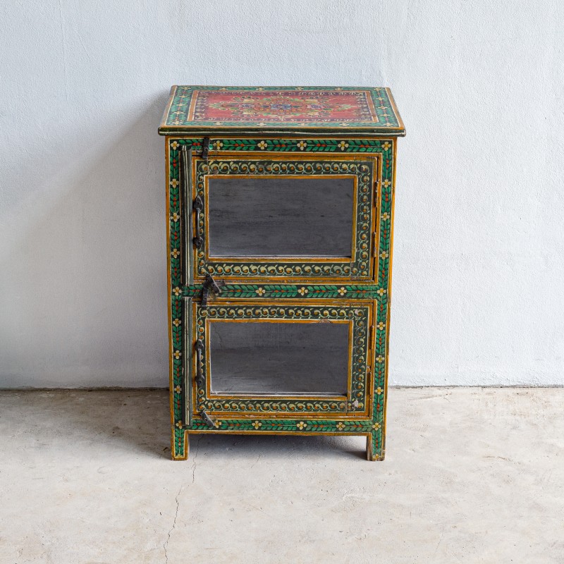 Small Glass Door Painted Cabinet