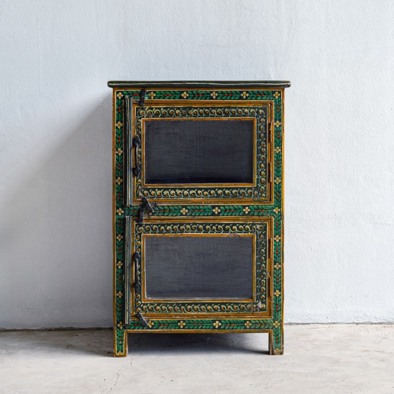 Small Glass Door Painted Cabinet
