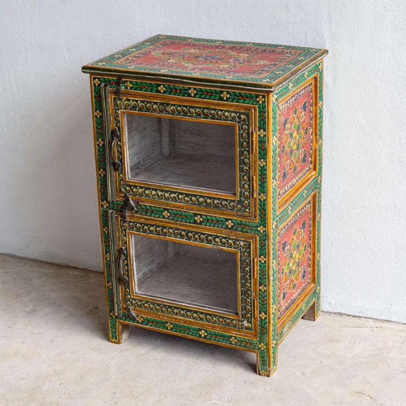 Small Glass Door Painted Cabinet