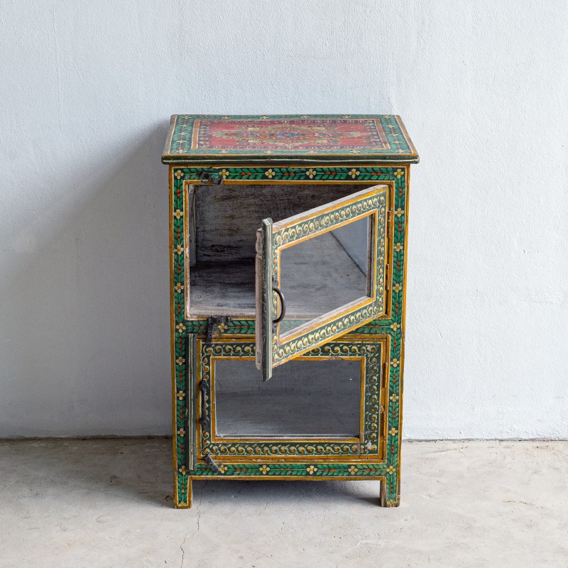 Small Glass Door Painted Cabinet
