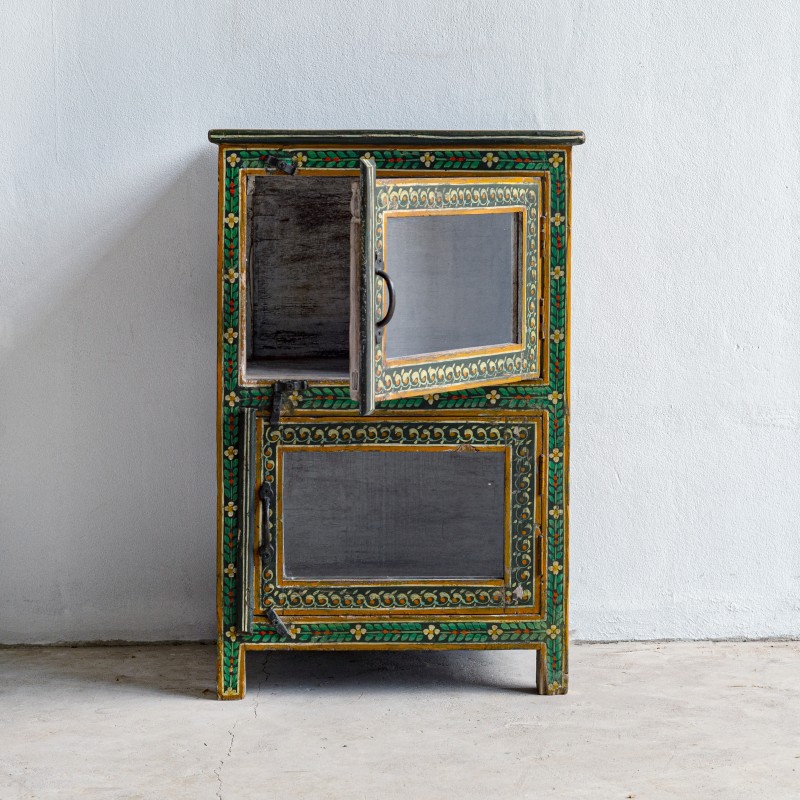 Small Glass Door Painted Cabinet