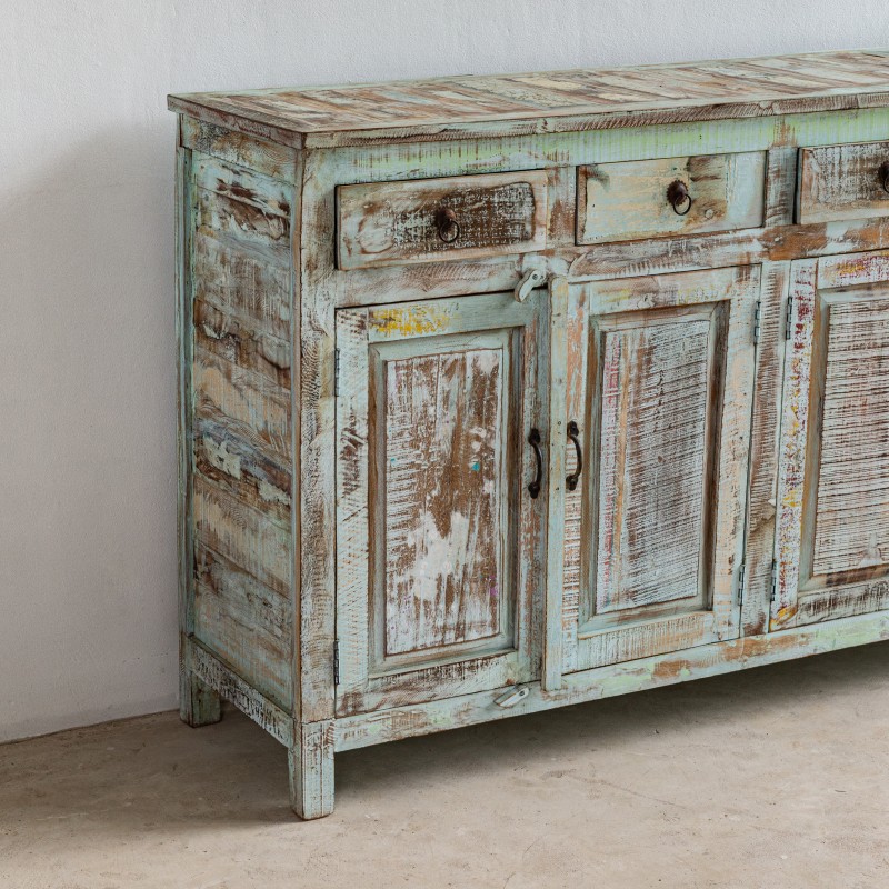 Six-Door Wooden Sideboard