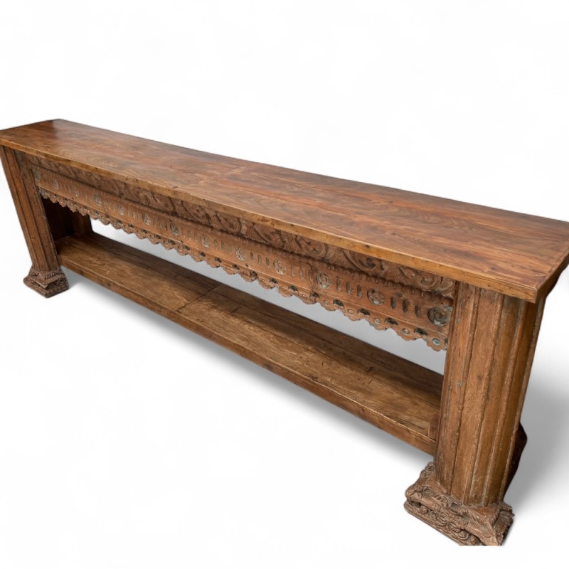 Antique Indian Carved Console Table