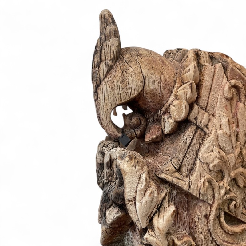 Antique Carved Wooden Garuda Sculpture