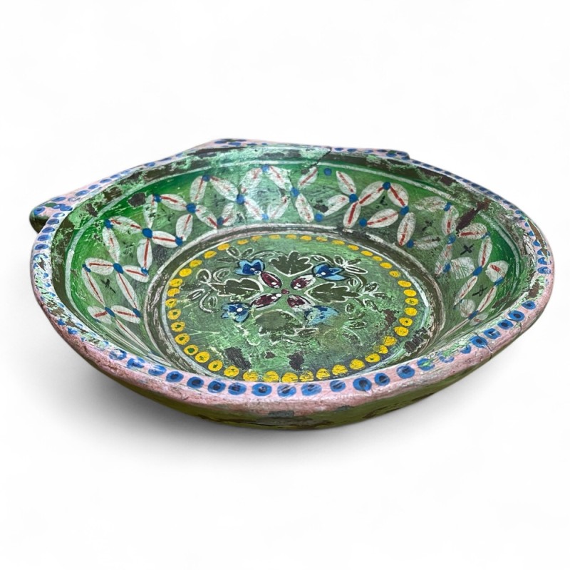Hand-Painted Wooden Bowl