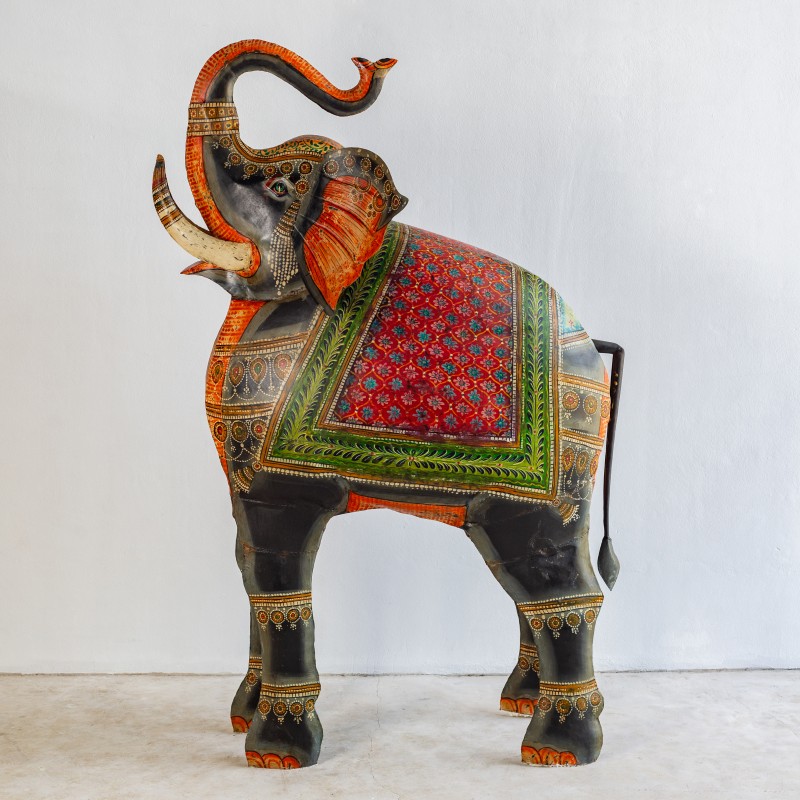 Iron Painted Elephant