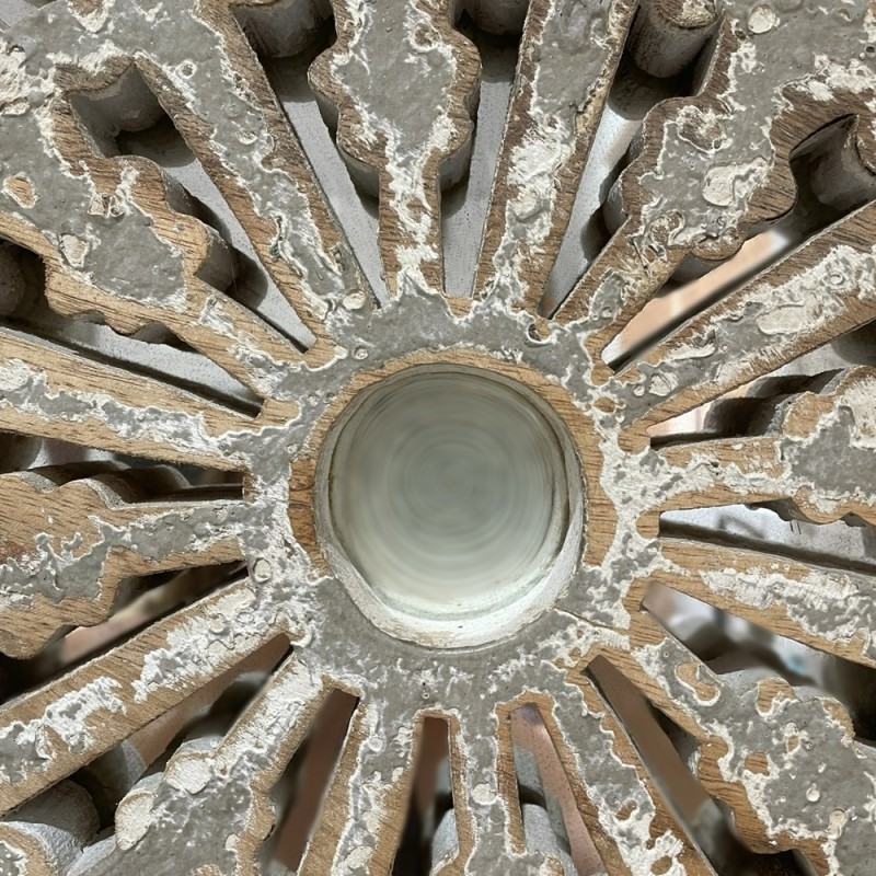 Round Carved Mirror “Lotus Pattern”