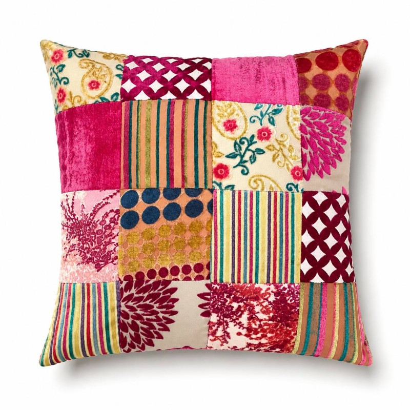 Velvet Patchwork Cushion