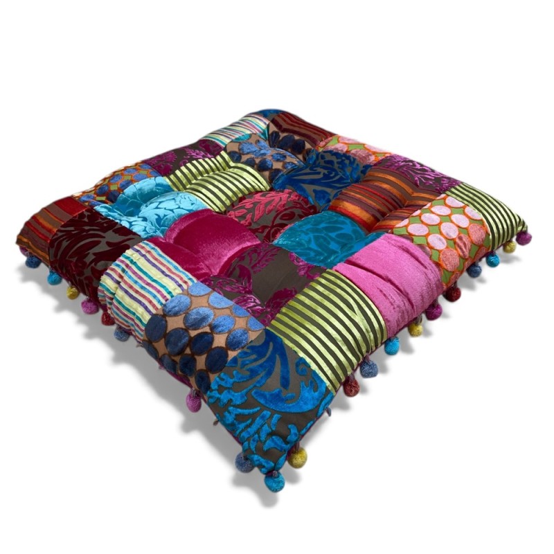 Velvet Patchwork Cushion