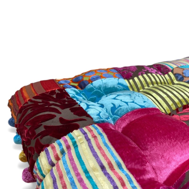 Velvet Patchwork Cushion