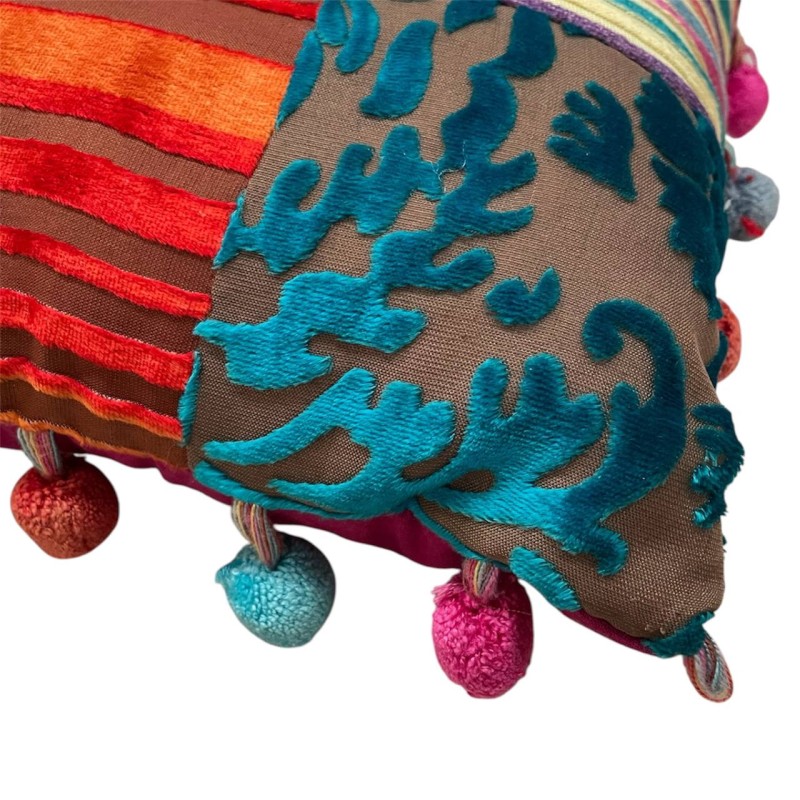 Velvet Patchwork Floor Cushion
