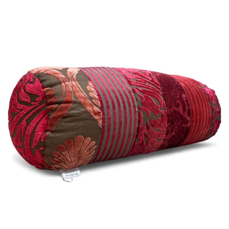 Velvet Patchwork Bolster Pillow