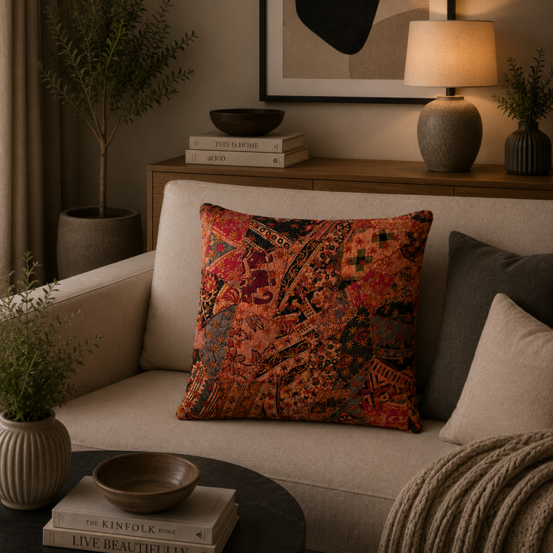 Patchwork Kantha Cushion