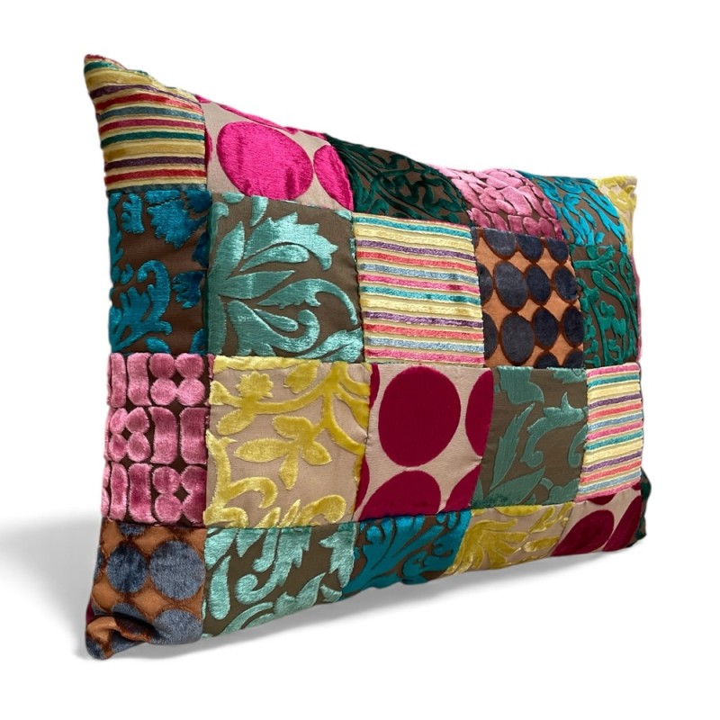 Velvet Patchwork Cushion