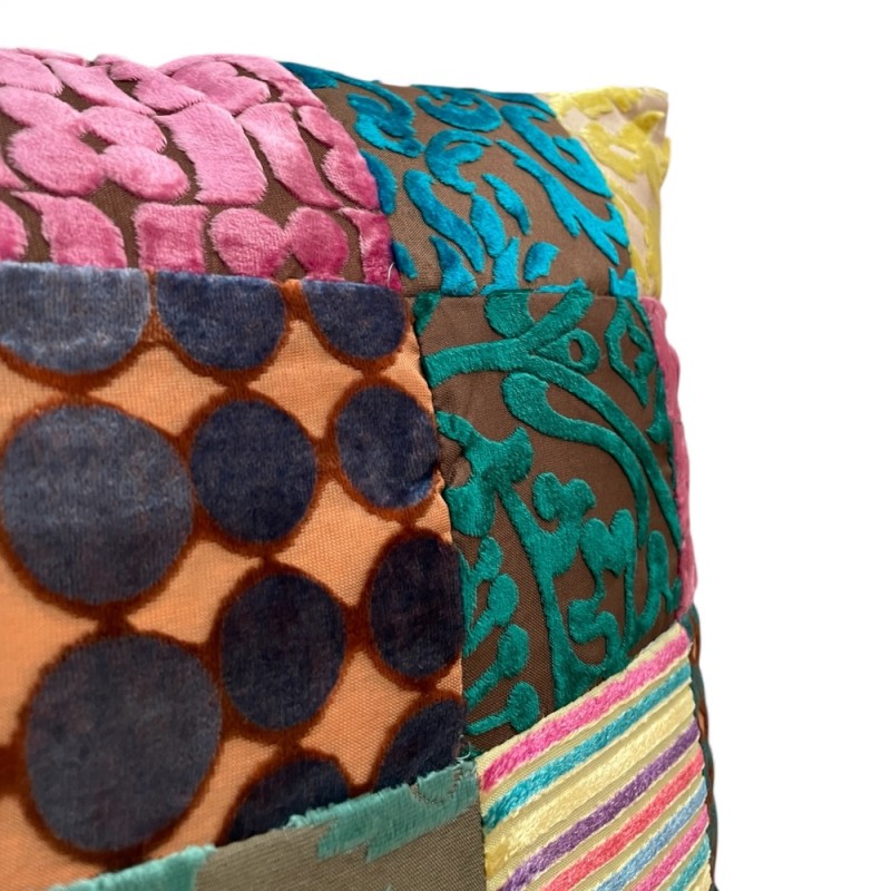 Velvet Patchwork Cushion