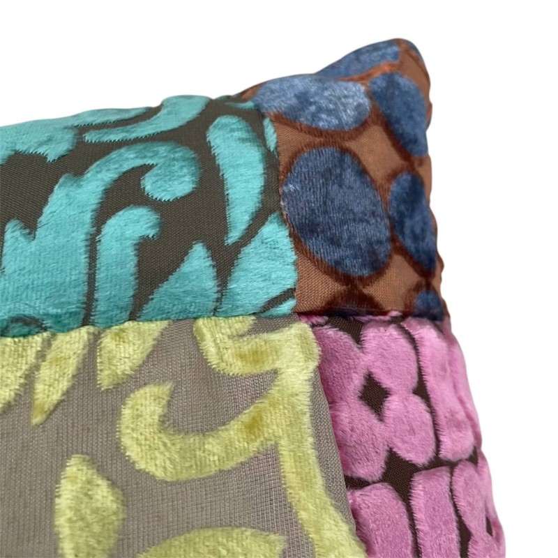 Velvet Patchwork Cushion