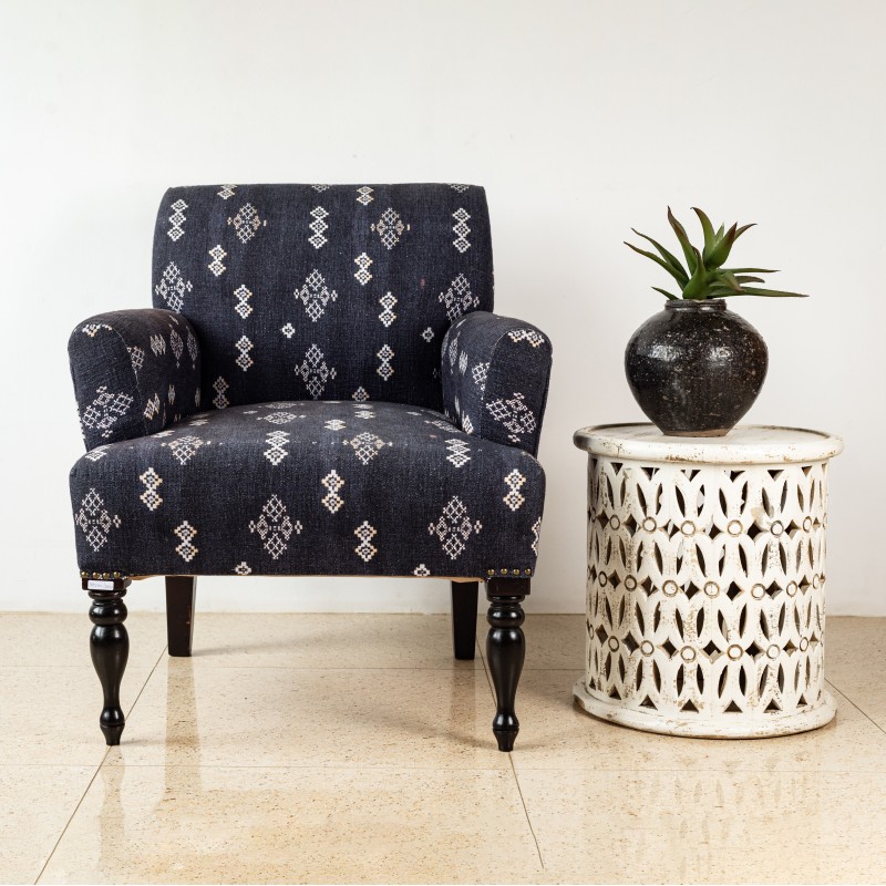 Printed Cotton Armchair