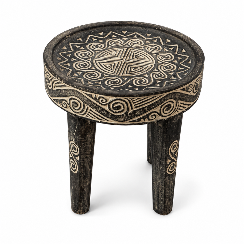 Small Carved Side Table