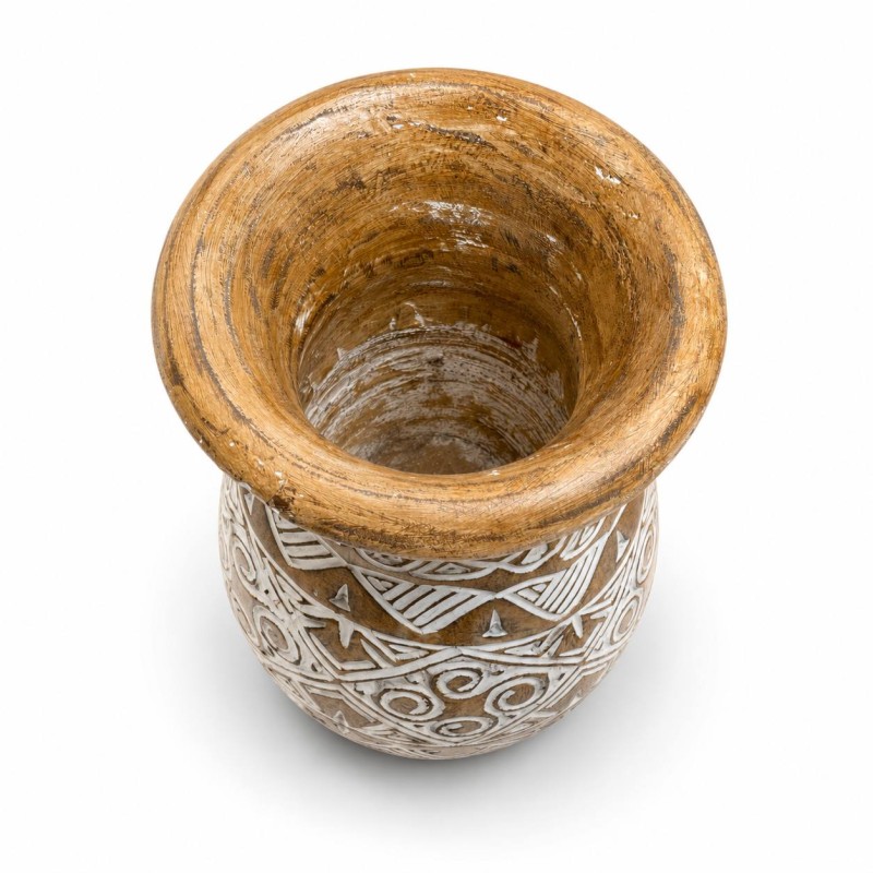 Carved Wooden Vase