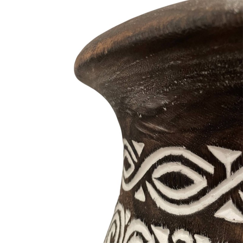 Carved Wooden Vase