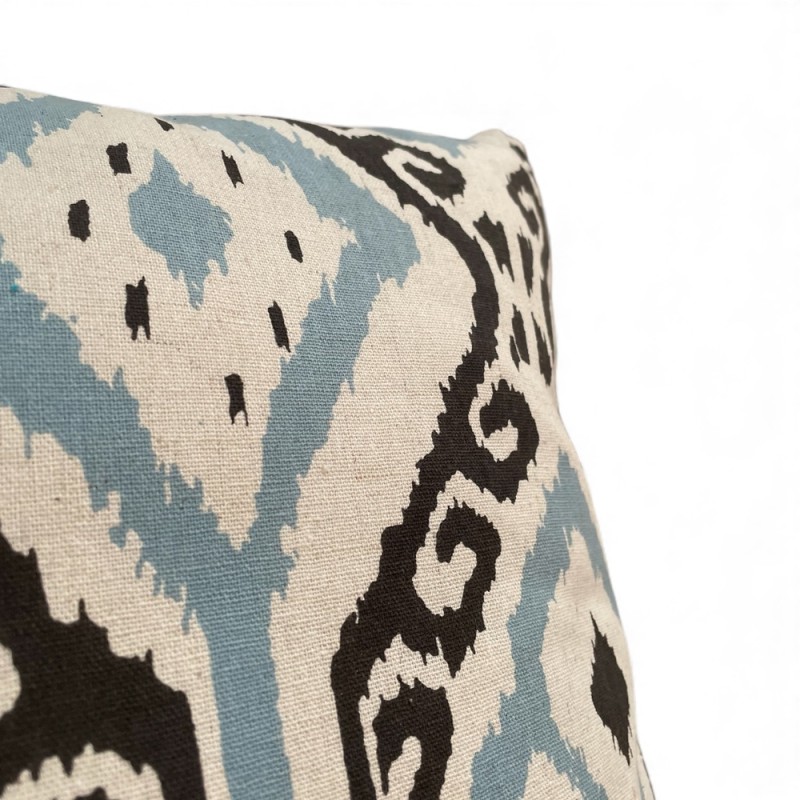 Blue Ikat Decorative Pillow Cover