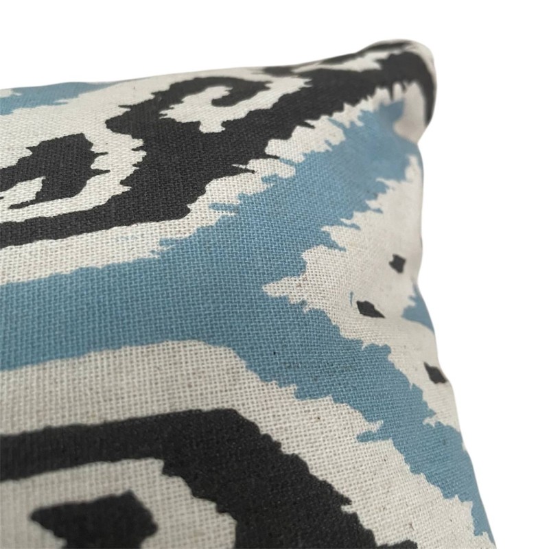 Blue Ikat Decorative Pillow Cover