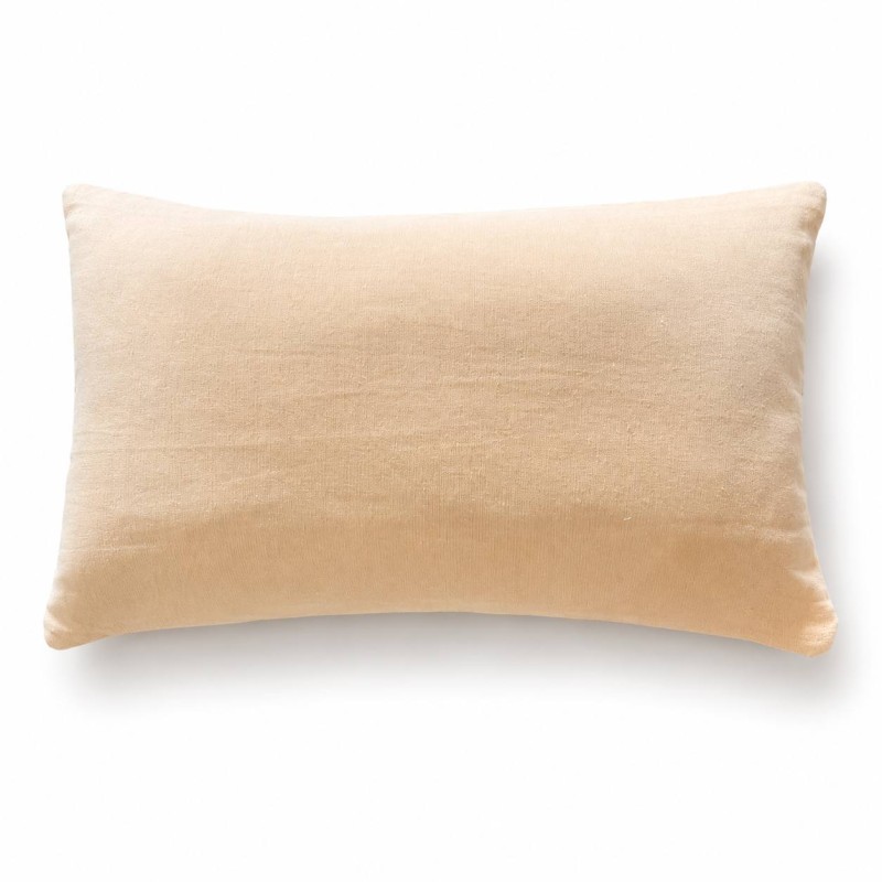Yellow Embroidered Decorative Pillow
