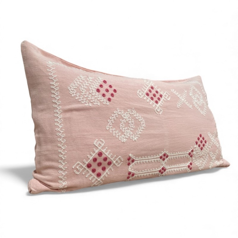 Embroidered Pillow – Pink
