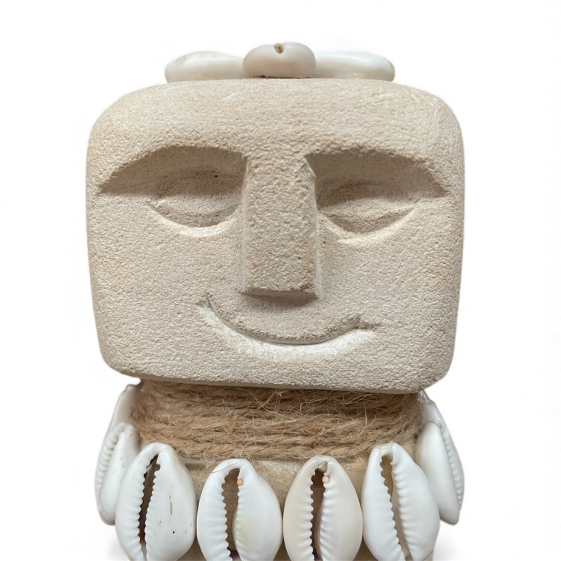 Stone Tribal Figure with Shells