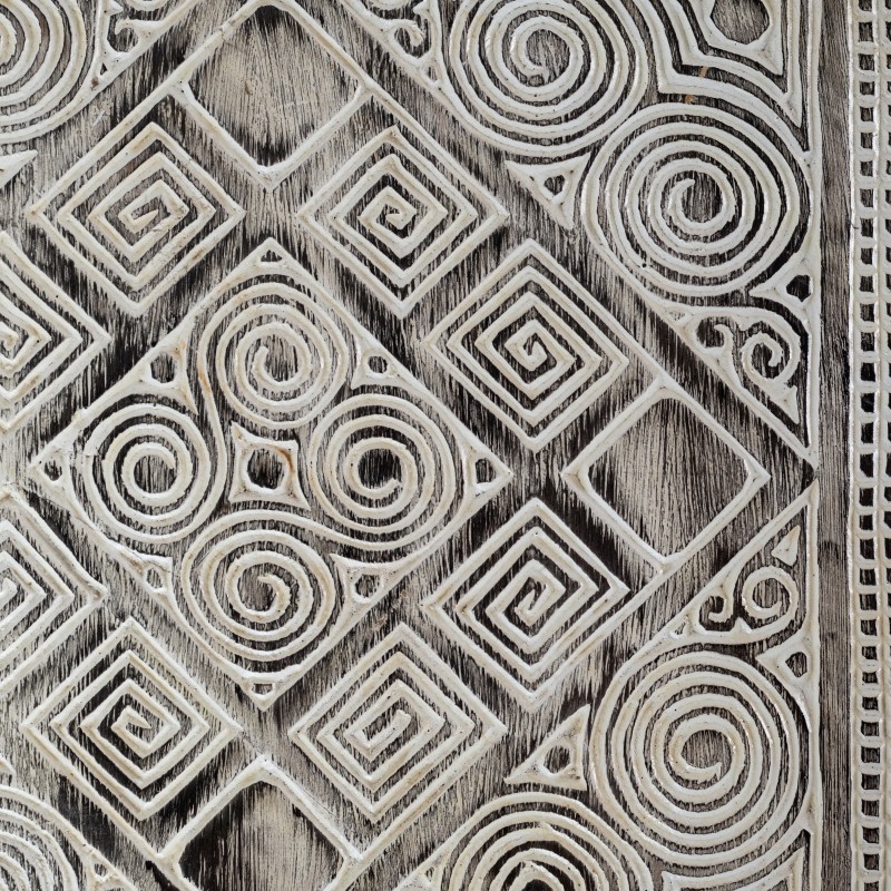 Carved Wooden Coffee Table