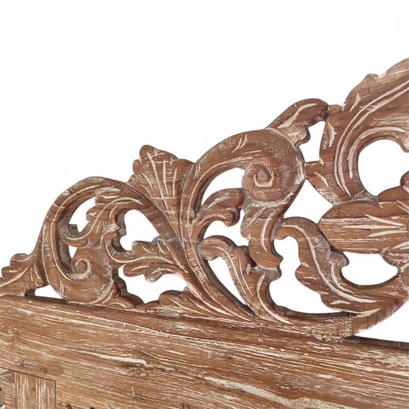 Carved Wooden Bench