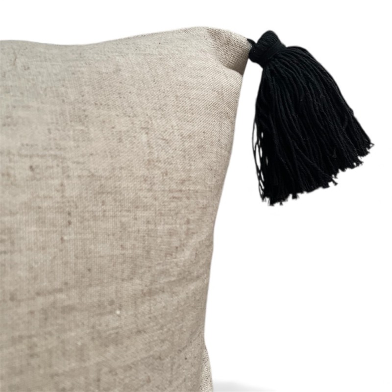 Black Tassels Cushion