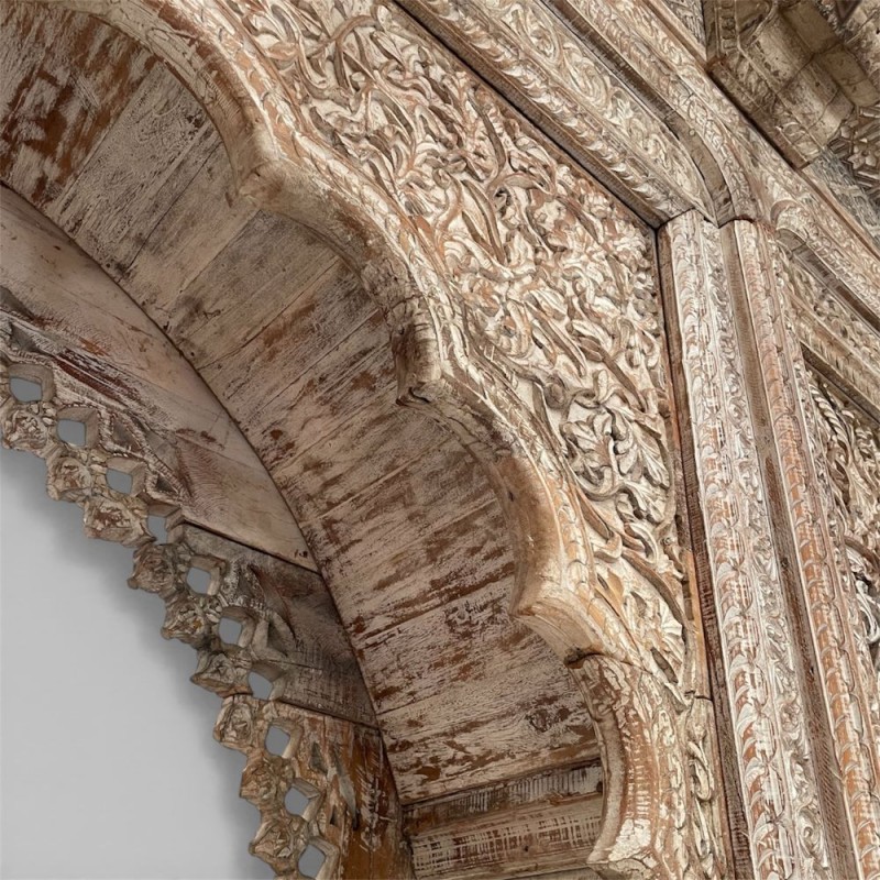 Hand-Carved Wooden Architectural Archway