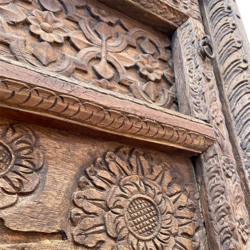  Hand-Carved Wooden Archway Frame