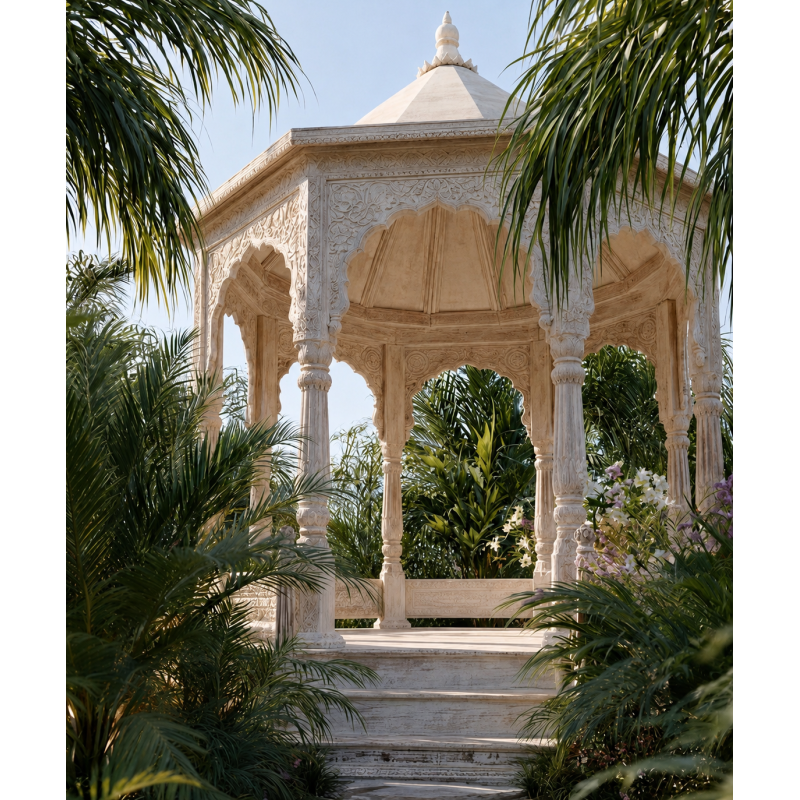 Hand-Carved Wooden Pavilion