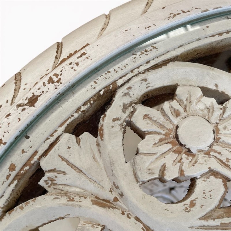 Carved Round Side Table