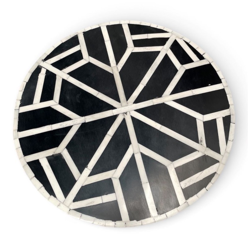  Bone Inlay Side Table