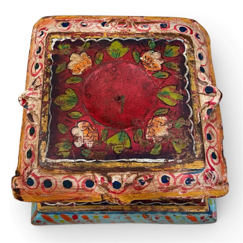 Hand-Painted Indian Candle Stand