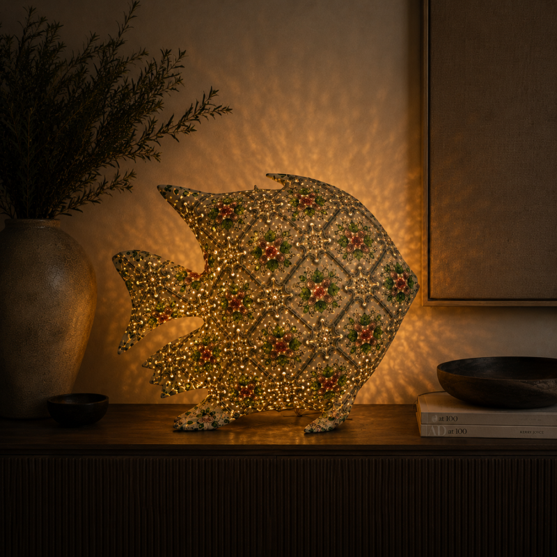  Hand-Painted Fish Lantern