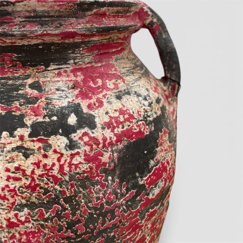 Antique Painted Clay Jar