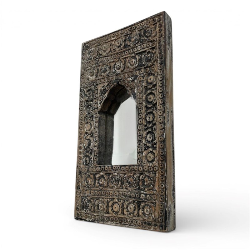 Carved Indian Arch Mirror