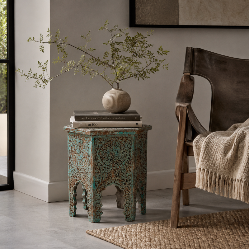 Octagonal Wooden Side Table