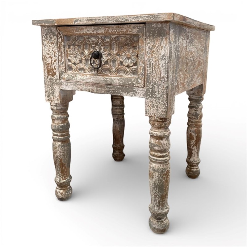 Carved Vintage Side Table