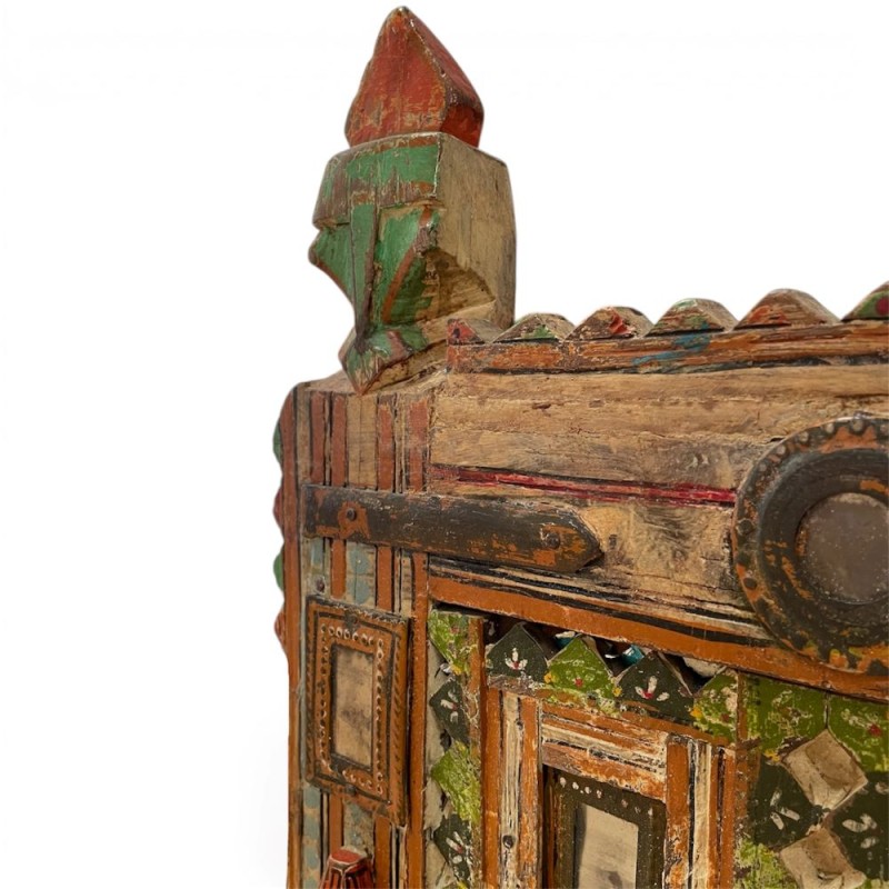 Hand-Painted Indian Console Cabinet