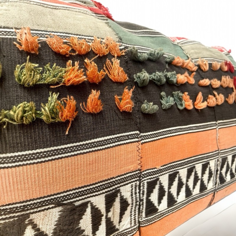 Tribal Loomed Striped Cushion