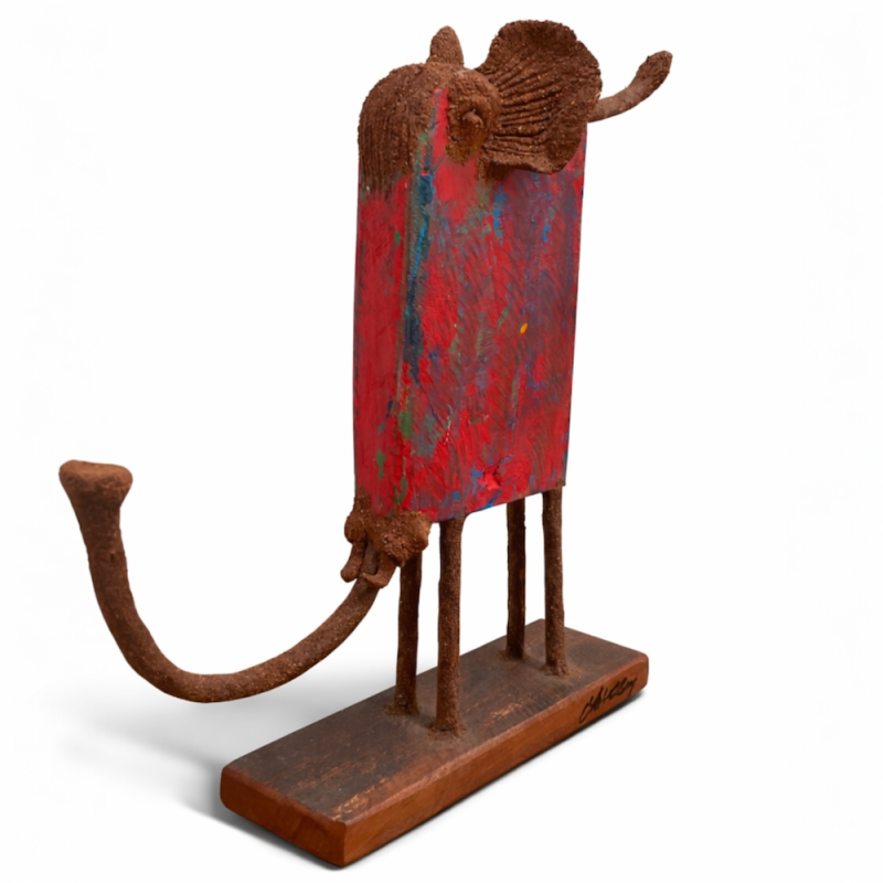 Handcrafted Wooden Elephant Sculpture